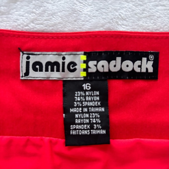 JAMIE SADOCK Skinnylicious Red With Black Trim Pull On Skorts--NWT--16 - Picture 12 of 13